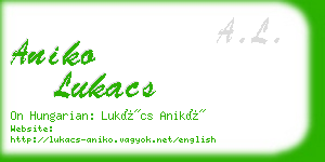 aniko lukacs business card